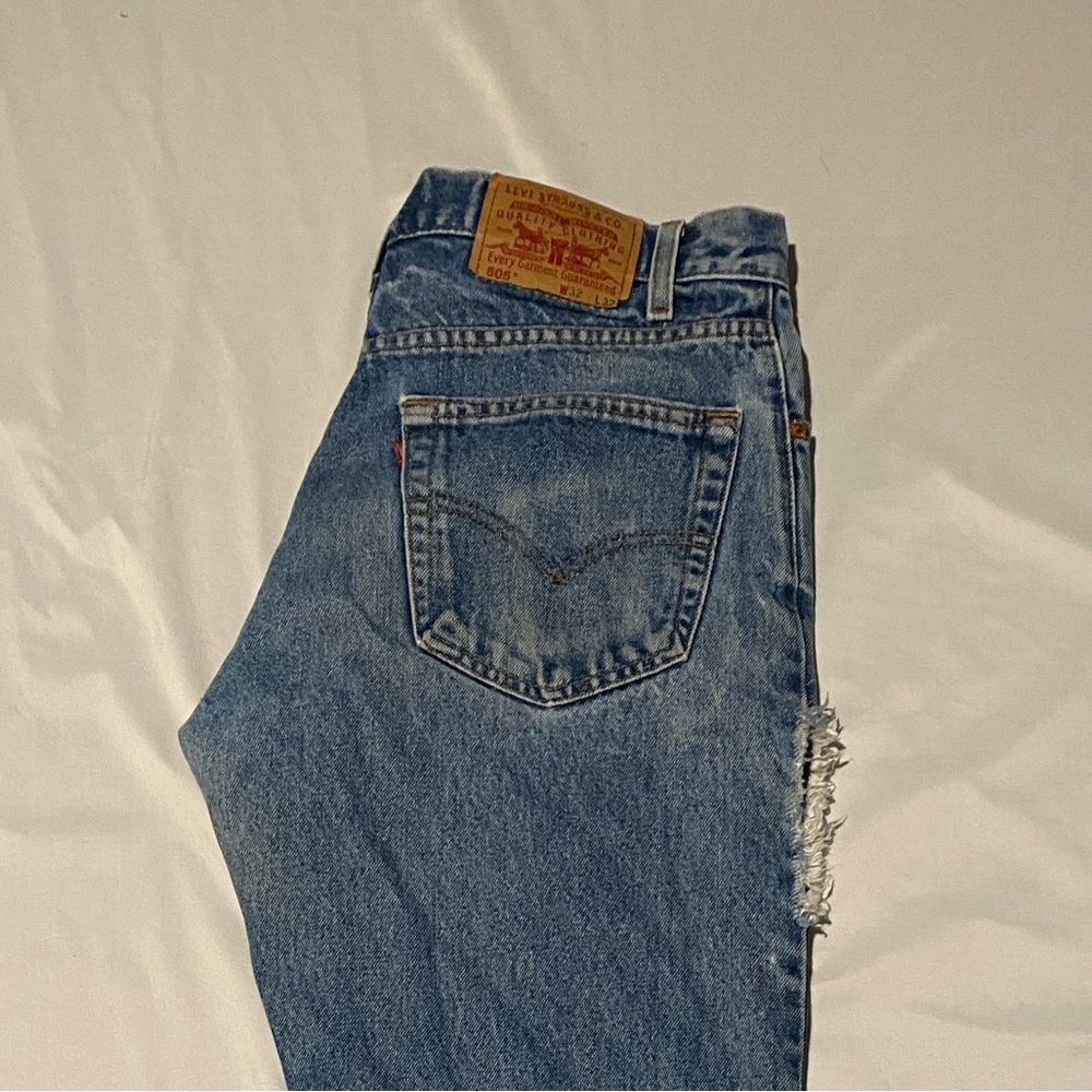 Levi’s 505 Regular Fit Straight Leg Distressed